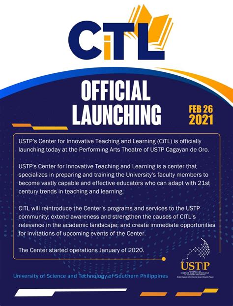USTP Center for Innovative Teaching and Learning.